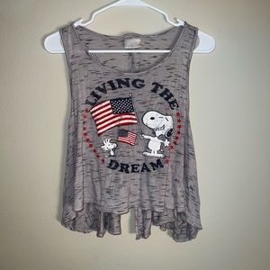 |Peanuts| Snoopy/Charlie Brown “Living the Dream” Tank Top